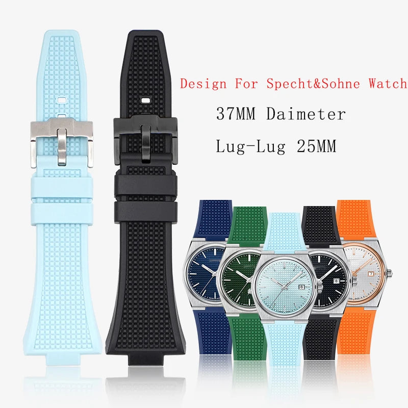 سوار سيليكون جديد ورائج لعام 2024 لسلسلة ساعات PR-XX بمقاس 37MM من سبيخت آند زونه، للرجال والنساء، سوار مطاطي بديل للموضة غير الرسمية